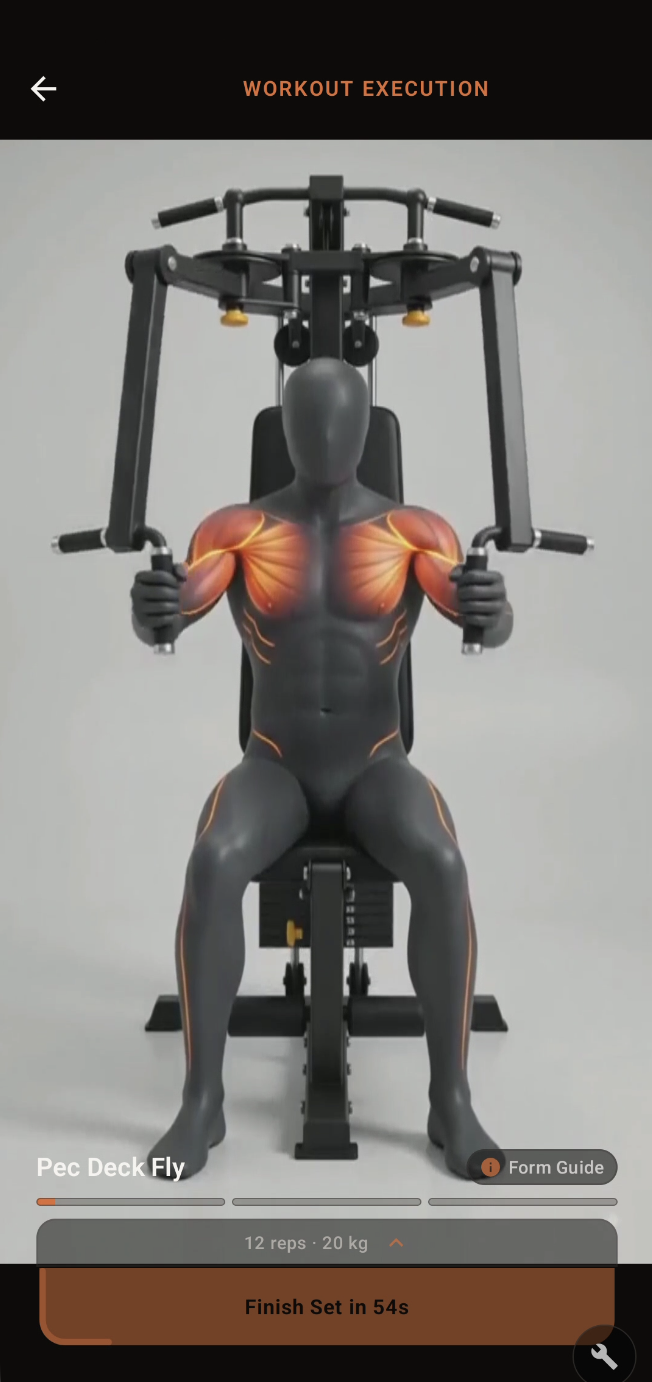 Pact workout execution screen